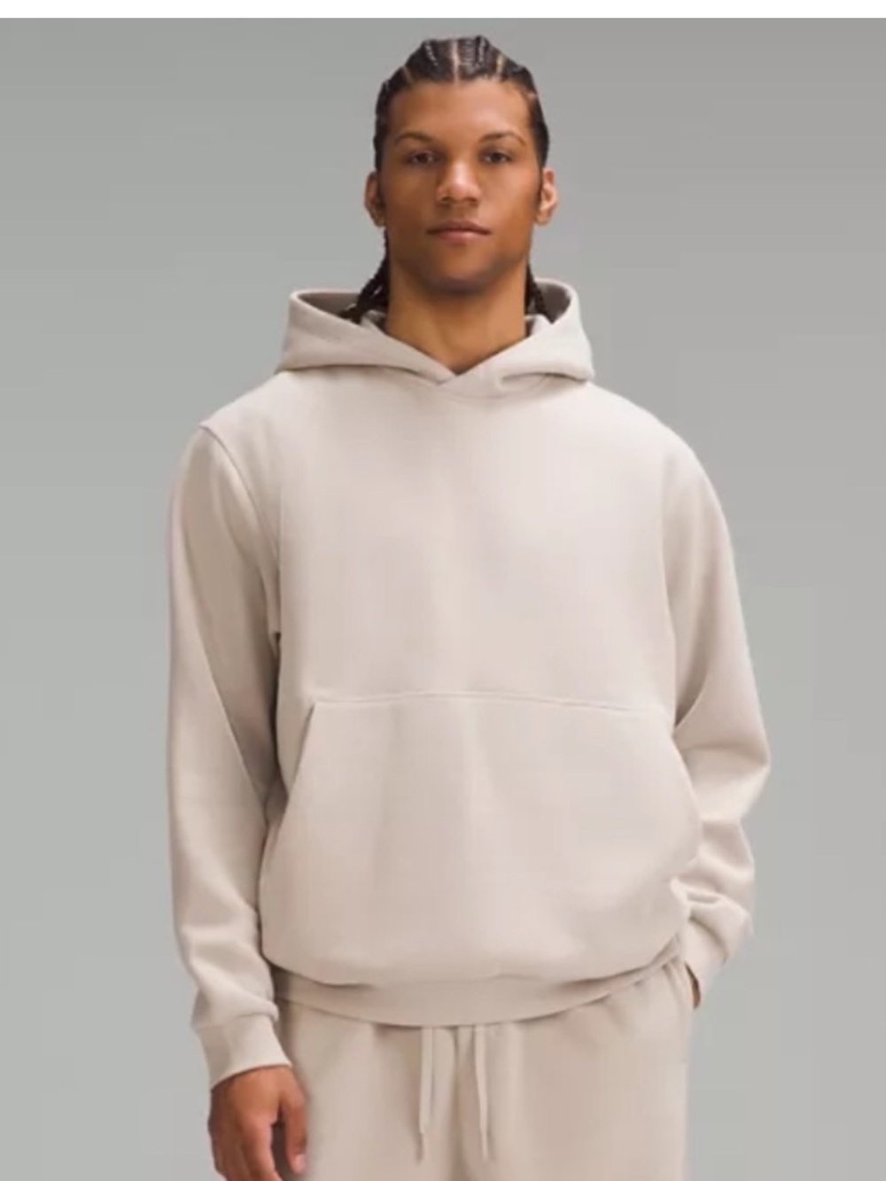 Lululemon Steady State Pullover Hoodie Men’s Size Small Cream Beige Casual